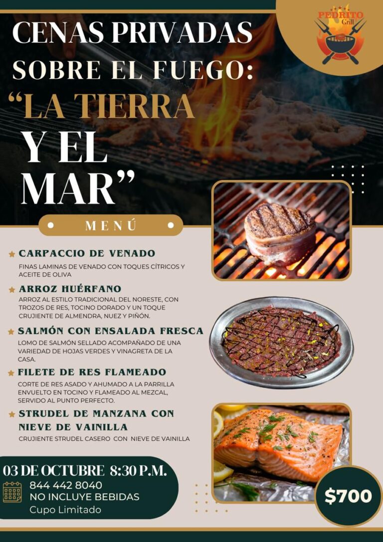 CENAS PRIVADAS SOBRE EL FUEGO | LA TIERRA Y EL MAR